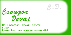 csongor devai business card